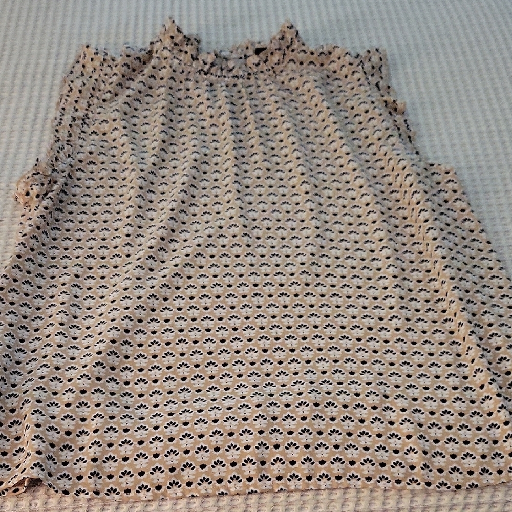 Ann Taylor Factory Black and Cream Tank Top